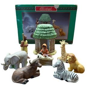 House of Lloyd African Nativity 8pc Set Christmas Around The World‎ Retired 1995